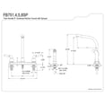 thumbnail image 3 of Kingston FB755SP Americana Two-Handle 4-Hole 8" Centerset Kitchen Faucet with Side Sprayer in Oil Rubbed Bronze, 3 of 5