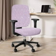 thumbnail image 3 of SCRAWLGOD Stars Spots Violet Dustproof Seat Covers for Office Chairs Stain Resistant Universal High Back Chair Slipcover Anti-Dust Protective Desk Chair Cover, 2 PCS, 3 of 7