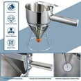 thumbnail image 3 of Pancake Batter Dispenser Funnel Cake Dispenser with Stand Stainless Steel Batter Dispenser Multi-Caliber Baking Tool Multi-Purpose Cake Decorating Tool for Kitchen Baking Pancake, 3 of 9
