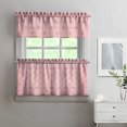 thumbnail image 2 of Kitchen Curtains 24 Inch Short - 3 Panel Set, Rod Pocket Window Curtain, 100% Polyester for Farmhouse, Cafe, Kitchen, Living Room, Bedroom, Rustic Buffalo Plaid & Geometric Design, Easy Wash, 2 of 6
