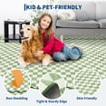 thumbnail image 4 of Garvee 10'x13' Checkered Cherry Area Rug Washable Border Carpet, Soft Non-Slip Low Pile Farmhouse Rug for Living Room Bedroom Home Office, Green, 4 of 9