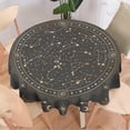 thumbnail image 2 of Golden Galaxy Table Cloth, Magical Outline Celestial Zodiac Constellation Round Tablecloth for Home Dining Kitchen Wedding Parties 60x60nch, 2 of 6