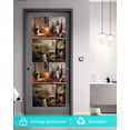 thumbnail image 5 of Window Privacy Film Orange Pumpkin Stained Glass Window Film Decorative Sun Block Window Cover Farmhouse Grapes Glass Country Window Clings Static Adhesive Sticker for Bathroom 23.6"x59", 5 of 6
