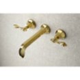 thumbnail image 2 of Kingston Brass KS4022AL Metropolitan 2-Handle Wall Mount Tub Faucet, Polished Brass, 2 of 5