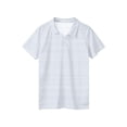 thumbnail image 5 of Dwellite Boys' Polo Shirt Striped Short Sleeve Summer Active Casual Collared for Kids Golf Shirts Back to School 2026 Blue 110, 5 of 6