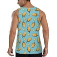 thumbnail image 3 of Easygdp Lemon Ice Cream Men's Tank Top, Sleeveless Muscle T Shirts, Breathable, Quick-Dry, Loose for Gym, Running, Fitness - XX-Large, 3 of 9