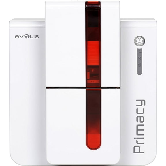 Restored Evolis Primacy Single-Sided ID Card Printer  High-Speed Color Printing, USB & Ethernet Connectivity, 300 DPI Resolution (Refurbished)