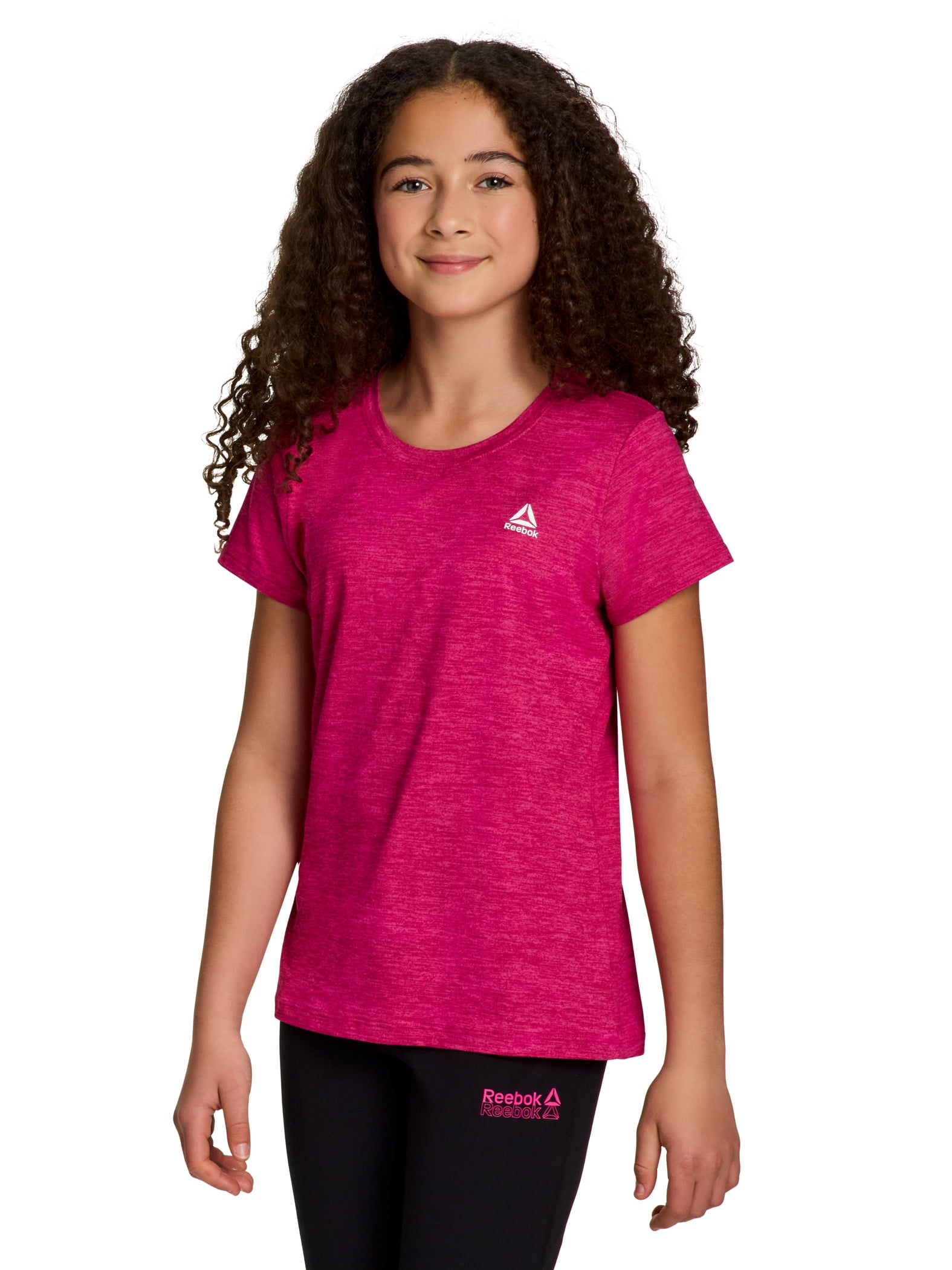 Reebok Girl's Legacy Performance Short Sleeve T-Shirt, Sizes 4-18