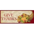 thumbnail image 2 of Reed, Tara 24x12 Black Ornate Wood Framed with Double Matting Museum Art Print Titled - Fall Harvest Give Thanks sign, 2 of 4