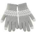 thumbnail image 3 of QQAMB Winter Gloves for Women Stretch Fleece Gloves with Touchscreen Thermal Smile Print Warm Gloves for Cold Weather, 3 of 6