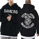 thumbnail image 2 of Sudadera con capucha y estampado de doble cara para hombre y mujer, Sons of Anarchy SAMCRO, diseño de marca de moda, sudadera de algodón con capucha de polar, 2 of 5