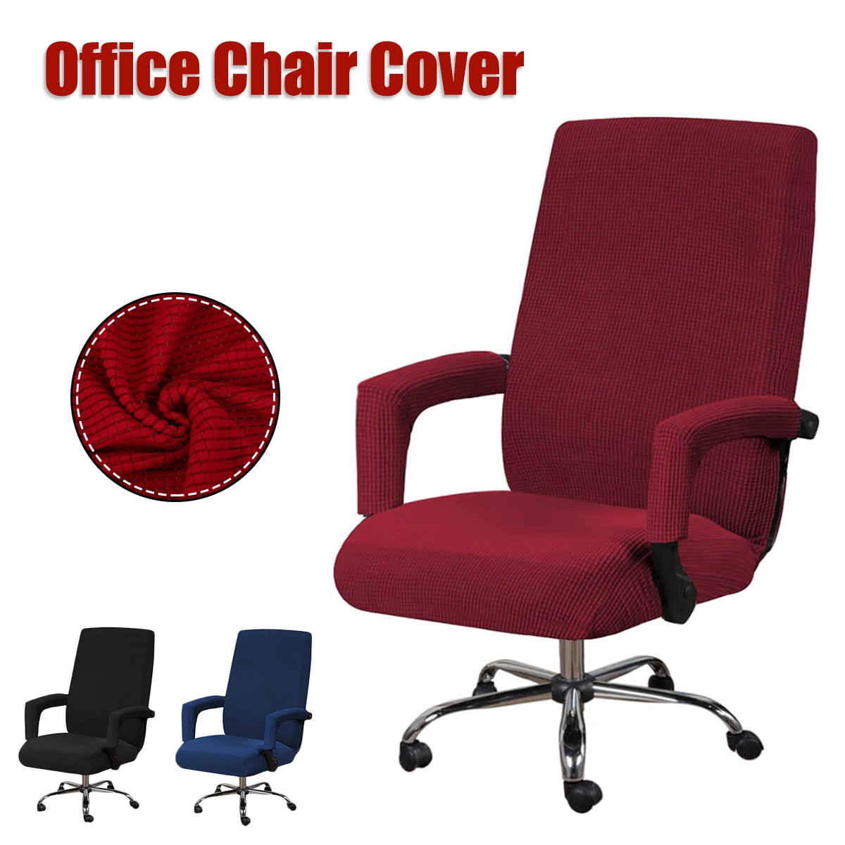 Details about   Elastic Office Chair Armrest Covers Removable Washable Slipcovers Protect Pads 