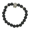 thumbnail image 4 of Hombres Mujeres 8mm Beads Elástico Pulsera de Joyería Cráneo Yuyangstore Pulsera de piedra de lava, 4 of 8