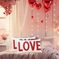 thumbnail image 5 of Love Heart Throw Pillow Cover,12 x 20 Inch Holiday Valentine's Day Mother's Day Anniversary Wedding Cushion Case Decoration for Sofa Couch Living Room, 5 of 7