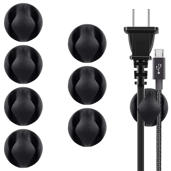 8 Pack Cable Reel Organizers, Desktop Charger Clips and Wire Holders for Home and Office, TIKA