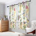 thumbnail image 2 of Yayeee Window Curtains Light Filtering 63"x42" Grommet Panel Pair Home Living Room Decor, Birds with Strawberries, 2 of 7