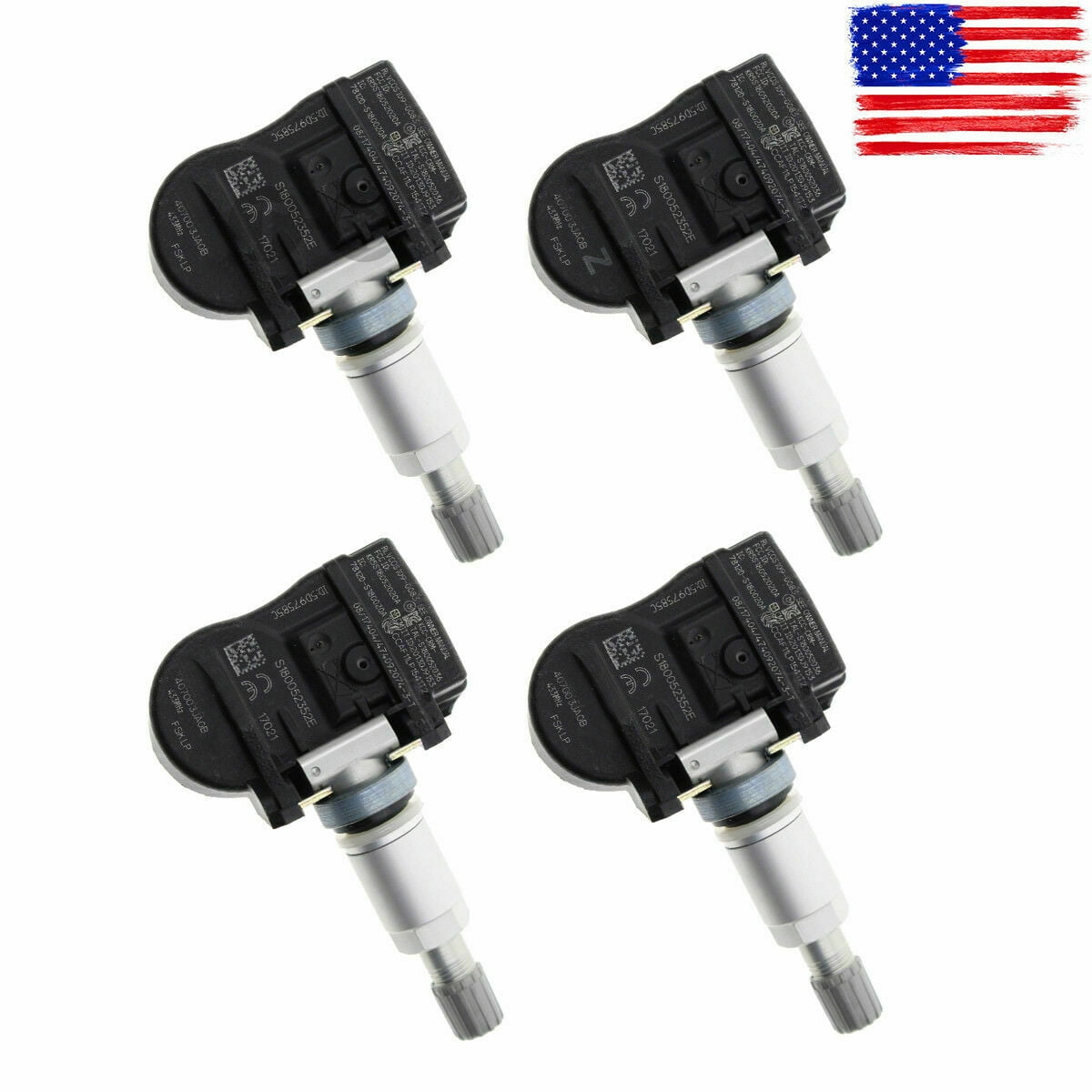 Complete Set 4 Genuine OEM Nissan TPMS Tire Pressure Sensors & Service