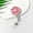 pink, variant on Retractable Anti-Lost Badge Holder Cute Flower Shape Certificate Clip Button for Doctor Nurse Worker Badge Scroll Clip