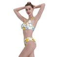 thumbnail image 5 of Daiia Ducks and Anchors printed 2 piece Swimsuit Bikinis for Women High Waisted Racerback Bathing Suits Summer Tummy Control Scoop Neck Swimwear-X-Large, 5 of 8