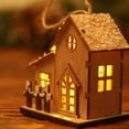 thumbnail image 5 of Christmas Village Houses LED Light Wooden House with Battery Rustic Holiday Village Decor for Christmas Table Centerpieces Xmas Party Decorations DIY Crafts, 5 of 9