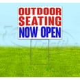 thumbnail image 1 of Outdoor Seating Now Open (18" x 24") Yard Sign, Includes Metal Step Stake, 1 of 6