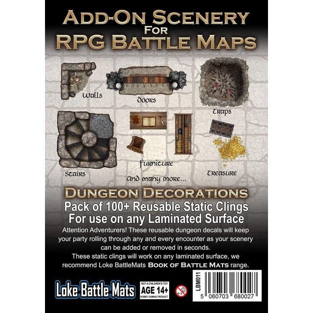 Complemento de paisajes para mapas de rol como BattleMats Dungeon Decor