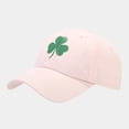 thumbnail image 4 of GDREDA Baseball Cap Three Leaves Pattern Baseball Cap Tongue Outdoor Sun Hat，Pink, 4 of 4