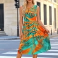 thumbnail image 1 of TaTaai Casual Women's Dress Sleeveless Pocket Sundress Round Neck Flowy Short Dress Soft Cotton Printed Dress for Women Summer Weekend Dress Gift, 1 of 7