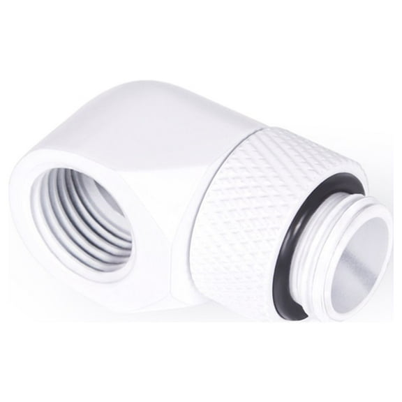 Alphacool Eiszapfen G1/4" Male to Female Extender, 90 Degree Rotary, White