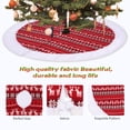 thumbnail image 5 of Christmas Tree Skirt 48 Inch Red Tree Skirt Rustic Farmhouse Merry Xmas Tree Skirt for Christmas Decorations Indoor Outdoor, 5 of 8
