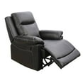 thumbnail image 3 of Modern Leather Reclining Chairs with Overstuffed Arm Lazy Boy Sofa Chair Manual Nursery Recliner ,Black, 3 of 6
