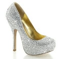thumbnail image 2 of FABULICIOUS FELICITY-20 Women's Rhinestone Platform High Heel Wedding Pumps, 2 of 2