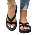 thumbnail image 5 of Agkizg Womens Indoor Outdoor Slides, Beach Walking Sandals, Slide Sandals Comfortable Plus Size Open Toe Casual Indoor Outdoor Summer Beach Slippers, 5 of 7