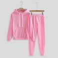 thumbnail image 6 of Riforla Women Jogger Outfit Matching Sweat Suits Long Sleeve Hooded Sweatshirt and Sweatpants 2 Piece Lounge Sets Tracksuit Pink XXXXL, 6 of 8