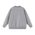 thumbnail image 5 of Vivianyn HD Women's Heart Print Crew Neck Sweater, Casual Long Sleeve Pullover,Gray,Size M-XXL, 5 of 6
