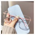 thumbnail image 2 of sunsanly Blue Light Blocking Glasses Unisex Large Frame Clear View Strong Hinge Transparent with Brim Eye Protection Clear Bluelight Glasses Spectacles Eyewear, 2 of 8