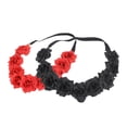 thumbnail image 1 of Paquete de 2 diademas con corona de flores rosas, guirnalda para el pelo de boda, tocado, accesorio para el cabello para niñas, mujeres y niños, 1 of 5