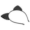 thumbnail image 4 of Diadema Con Orejas de Gato, Aro de Pelo Brillante Con Lentejuelas Reversibles Para Mujer, Material de Hierro Estable, Adecuado para la Vida Diadia, Fiestas de NaviDad, 4 of 7