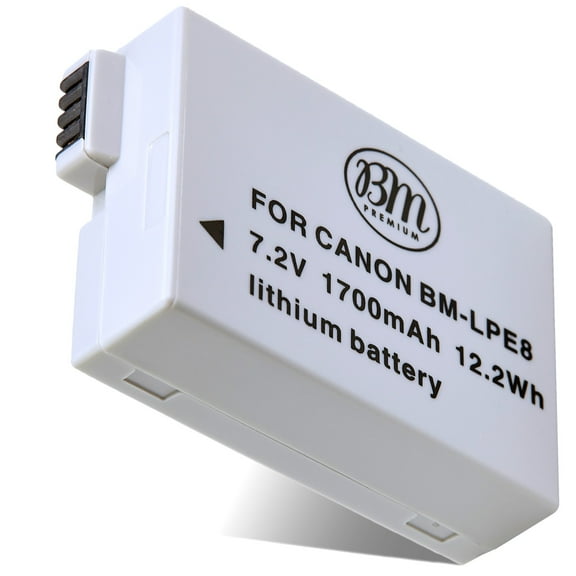 BM Premium LP-E8 Replacement Battery for Canon EOS Rebel T2i, T3i, T4i, T5i, EOS 550D, EOS 600D, EOS 650D, EOS 700D DSLR Digital Cameras