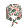 thumbnail image 2 of Kdxio Lilies Flowers Pattern Turban Hat for Women Men Comfortable Adjustable Cleaning Working Cap with Sweatband, 2 of 8