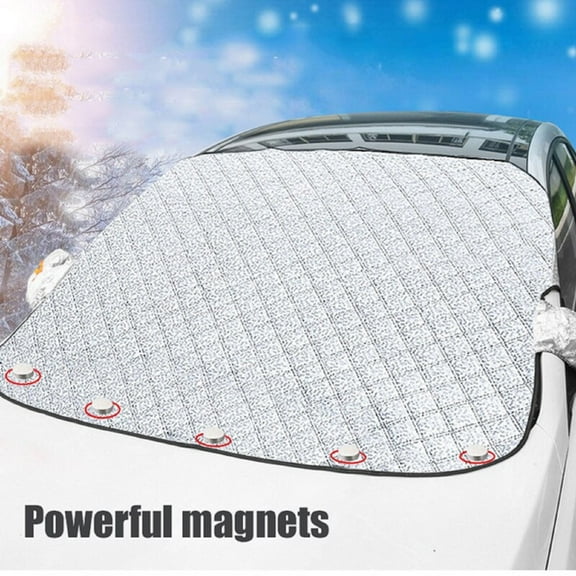 Magnetic Car Windshield Cover for All Seasons - Snow, Sun, and Dust Protection - Easy Installation and Secure Fit