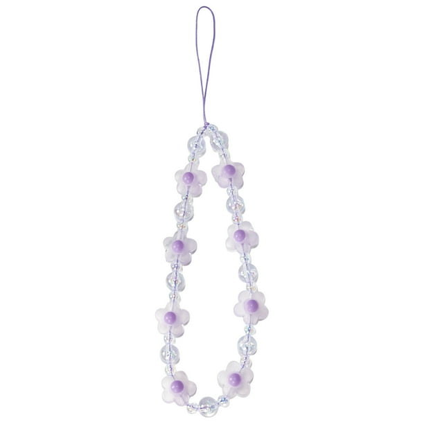 Pulseras y cordones para el móvil: cuentas de acrílico, colgante de flor, para el móvil, la cámara, regalos
