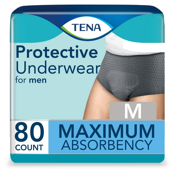Tena ProSkin Incontinence Underwear for Men, Maximum Absorbency,  Small/Medium, 80 ct