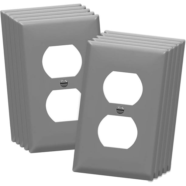 ENERLITES Duplex Electrical Outlet Wall Plate Cover, Standard Size 1