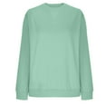 thumbnail image 4 of CONFREE Oversized Sweatshirts For Women Long Sleeve Ladys Sport Sweatshirt Solid Color Soft Spring Fall Clothes Shirts, 4 of 7