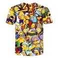 thumbnail image 3 of Dibujos animados de los Simpson serie de Anime de televisión 3D hombres de impresión mujeres Casual camiseta de verano gráficos Tees Topspangjing, 3 of 4
