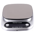 thumbnail image 2 of 1PC 3kg/0.1g Rechargeable Kitchen Scale Stainless Steel Accuracy LCD Display Digital Scale Measurement Tool (Silver), 2 of 8