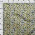 thumbnail image 3 of oneOone Cotton Poplin Yellow Fabric Floral Craft Projects Decor Fabric Printed By The Yard 56 Inch Wide, 3 of 5