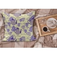 thumbnail image 2 of Tea Party Fluffy Throw Pillow Cushion Cover, Striped Teapots Cups Silhouettes Classical Calligraphy Pattern, Decorative Square Accent Pillow Case, 16" x 16", Pale Yellow Lavender, by Ambesonne, 2 of 5