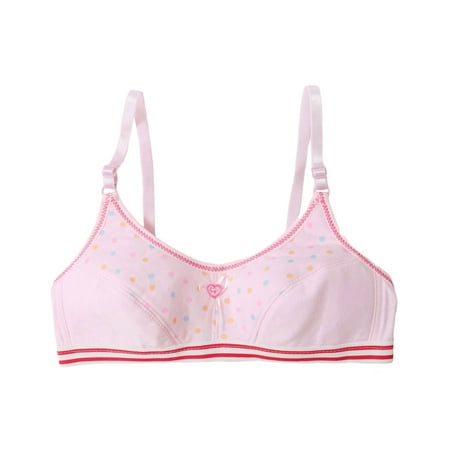 Teen Bras for Girls Ages 12-14 Solid Color Youth Bras Gift Set Durable Bras for Active Teens Pink 36